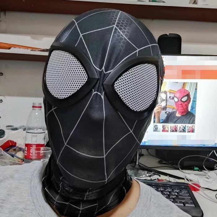 Halloween  Cosplay Peregangan Masker Hood untuk Anak-anak dan Orang Dewasa Spider-Man Avengers Iron 