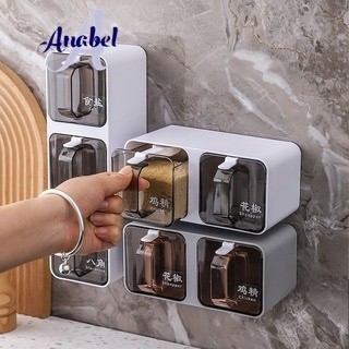 ELMO Rak Bumbu Set Gantung Minimalis Spice Bottle Storage Rack