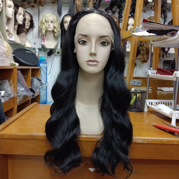 Wig Halflace vw 9075 mnt free parting - Hitam