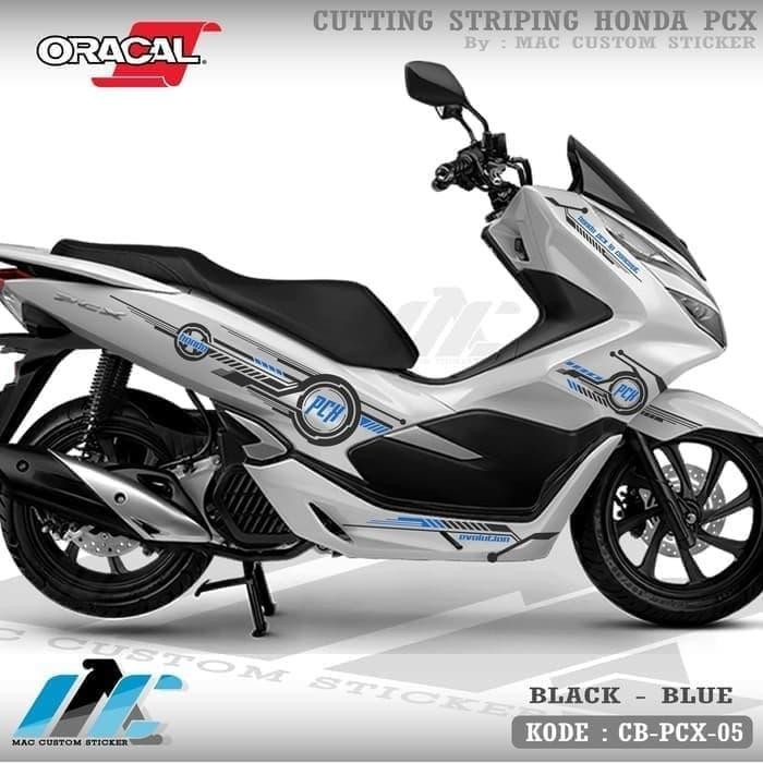 cb-pcx-05 PCX putih-cutting sticker -striping cutting PCX putih