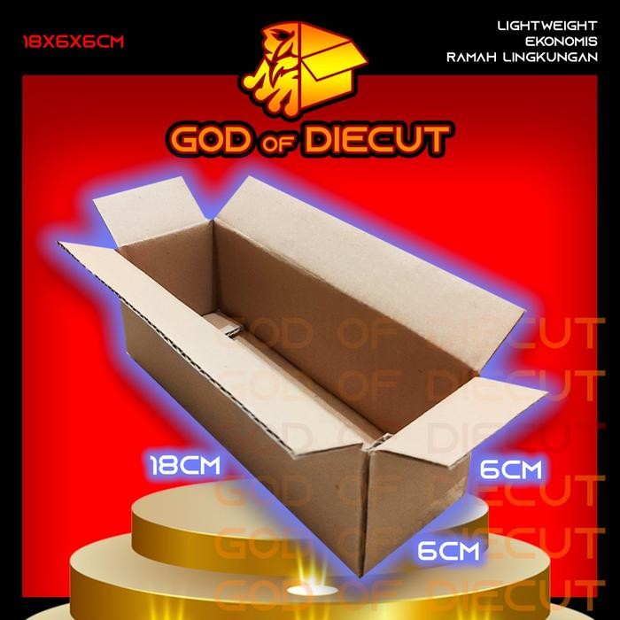

18x6x6 cm kardus box kotak karton packing barang polos baru
