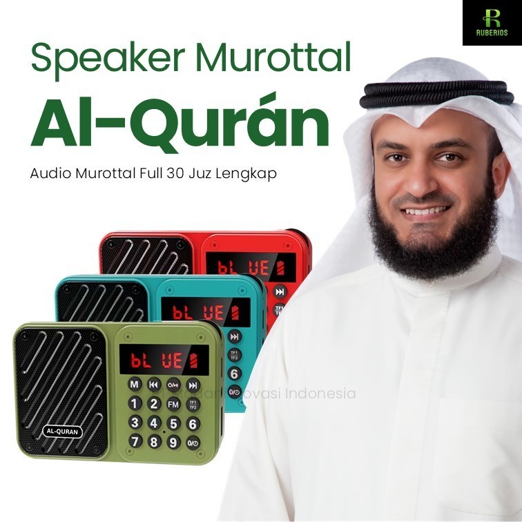 Speaker Murotal Alquran Remote Radio 30 Juz Lengkap Portable