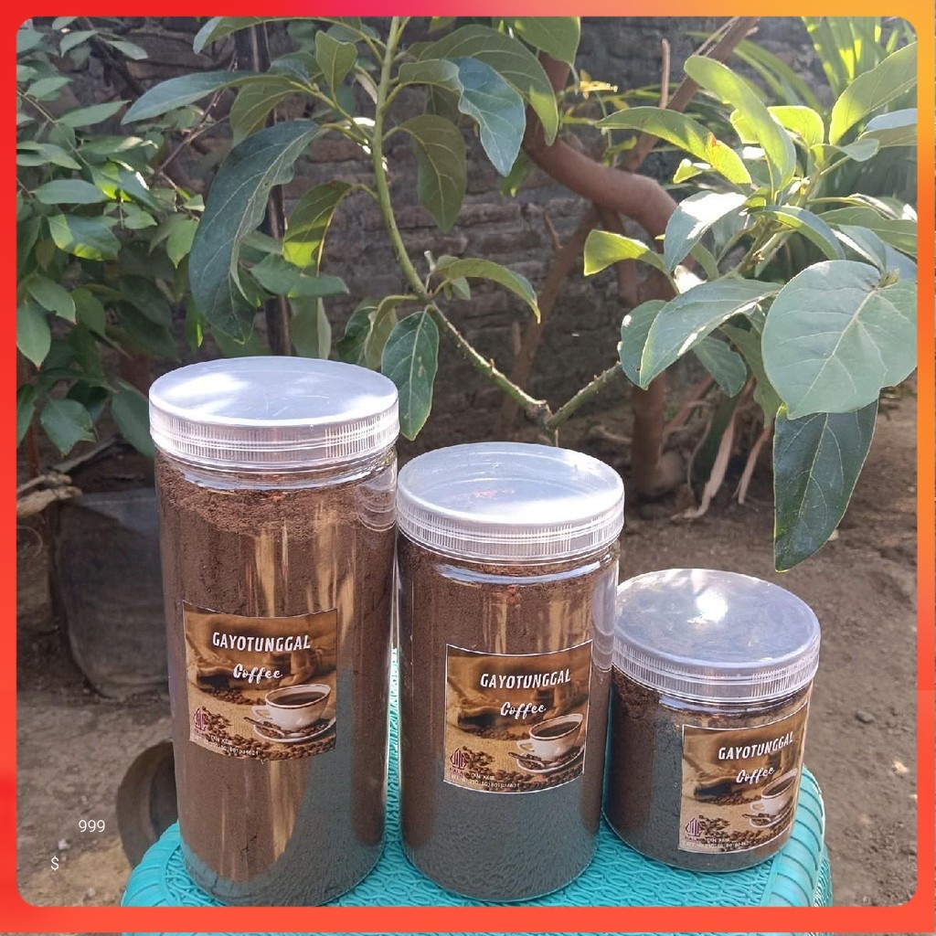 

kopi bubuk robusta cita rasa khas berat 800 gram isi toples