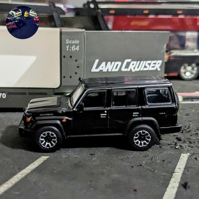 HJ99 Diecast Model1 Toyota Land Cruiser 70 Attitude Black Mica