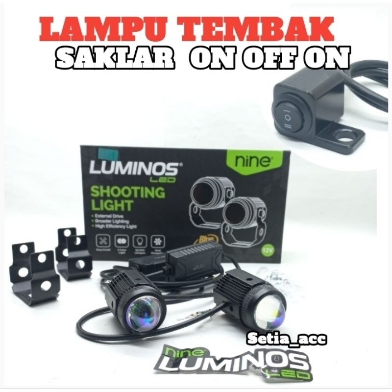 Lampu Tembak Q2 Luminos 15watt Bullaes Vinyx Moto led Kuning Putih D2 Laser Sorot