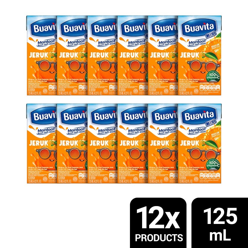 

PROMO!Buavita Mini Juice Jeruk 125 ml x 12READY