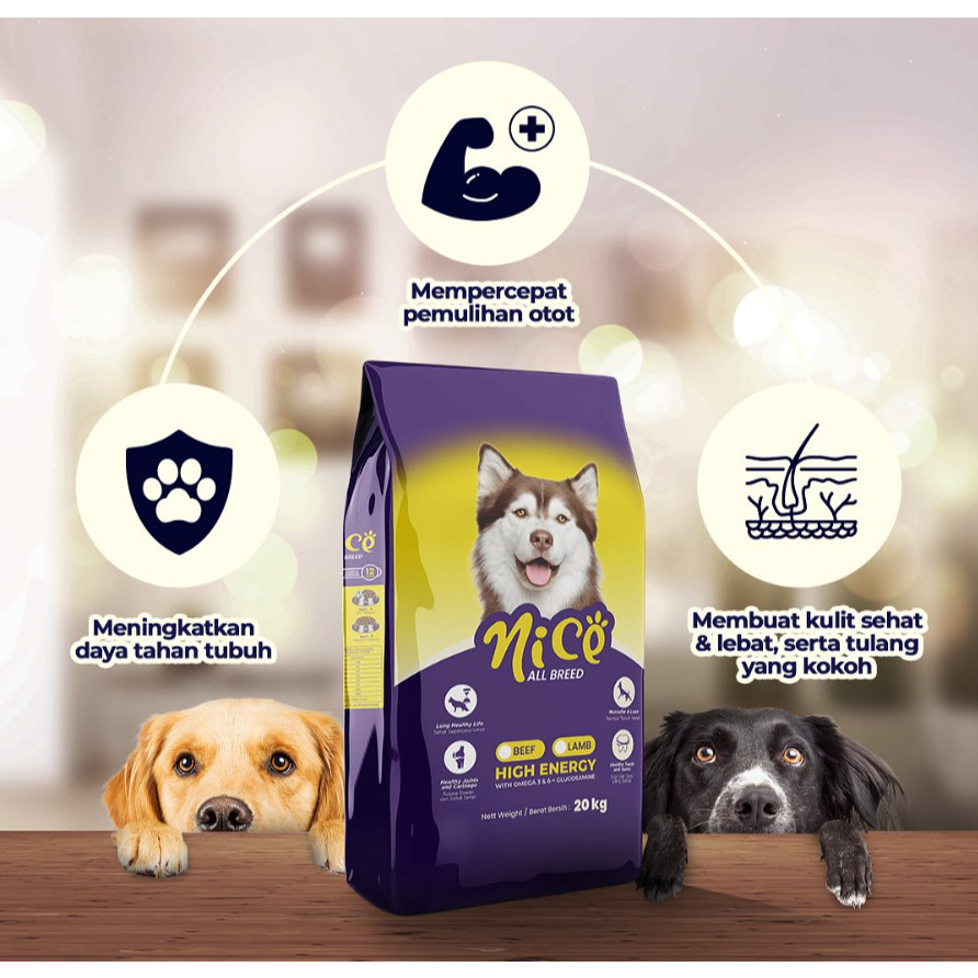 Dry Food NICE DOG 20 Kg | Makanan Anjing Kering 20kg NICE DOG ~ GOJEK / INSTANT Only 