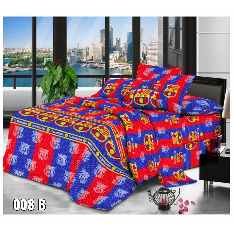 SPECIAL PRICE Sprei Karakter Jumbo Motif Bola Barcelona 180x200cm Kasur No.1