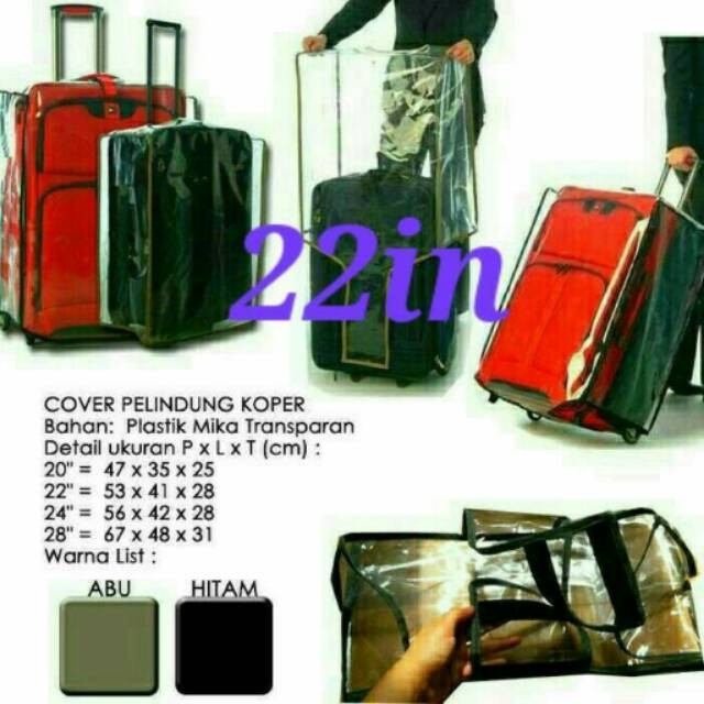 COVER KOPER 22 INCH SARUNG PELINDUNG KOPER