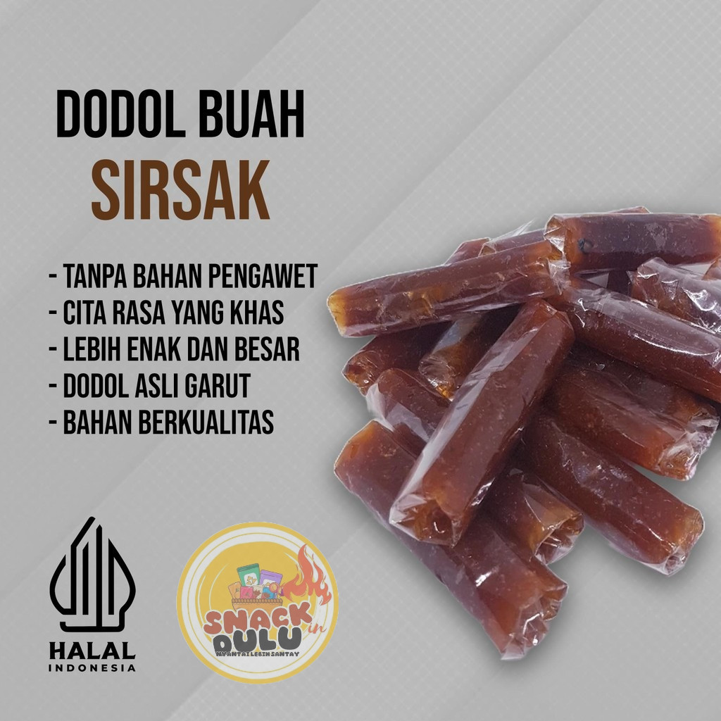 

Dodol Buah Dodol Sirsak Manis Asem Seger Cemilan Khas Garut 250 Gr - 1 KG