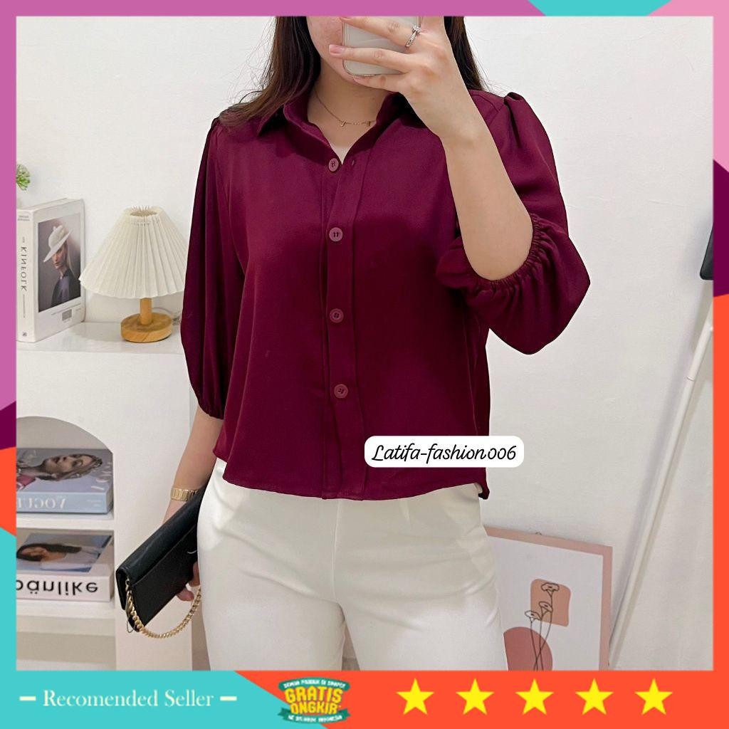 Atasan Baju Wanita Kekinian Keren / crop top rayon twill premium uniqlo terbaru atasan wanita terbar