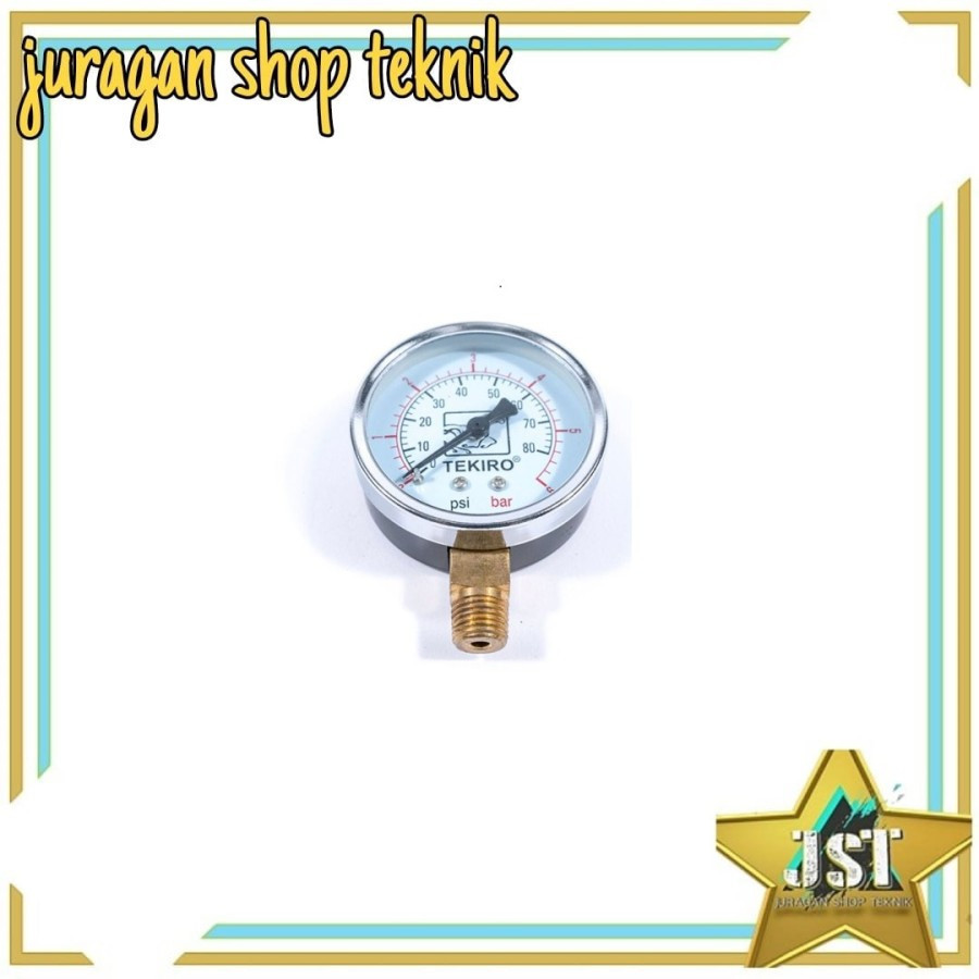 TEKIRO PRESSURE GAUGE 6BAR 6 BAR MANOMETER PENGUKUR TEKANAN