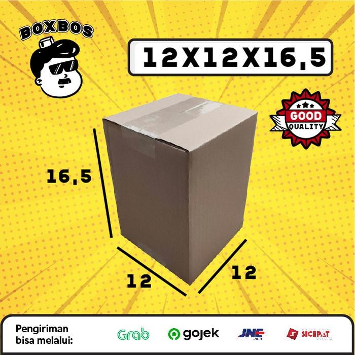 

KARDUS BOX uk 12x12x16,5 CM Kotak Packaging Corrugated SHEET POLOS