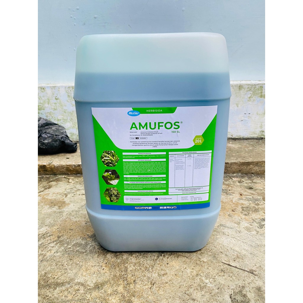 Herbisida pengendali rumput teki lulangan AMUFOS 150SL isi 20 LITER dari HEXTAR