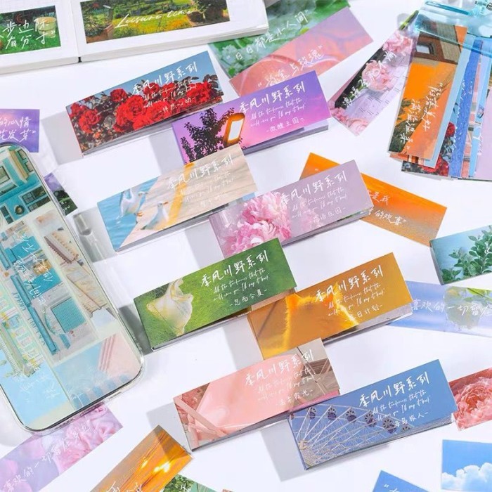 

Sticker Washi Pemandangan Scenery Isi 50 Lembar Journal Deco Stickers Gwiyeo 02