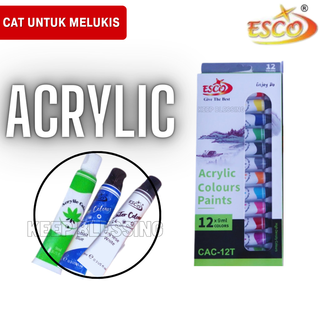 

Cat Lukis / Cat Acrylic / 12 Warna / Cat Kanvas 9ml / Akrilik / Duta Gemilang