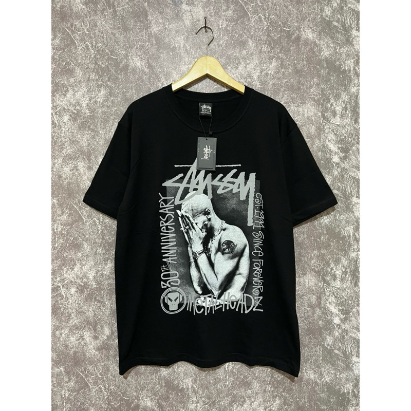 Kaos Stu**sy Metal head Black 1:1 Miror unisex