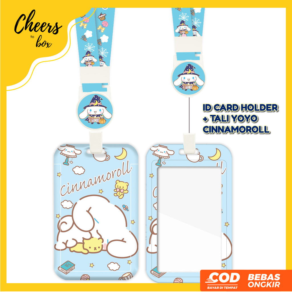 

(N017) ID Card Holder Tali Yoyo Cinnamorol / Nametag Yoyo Cinnamorol / Card Holder Yoyo / Cinnamorol / Card Holder Tali Bisa Ditarik
