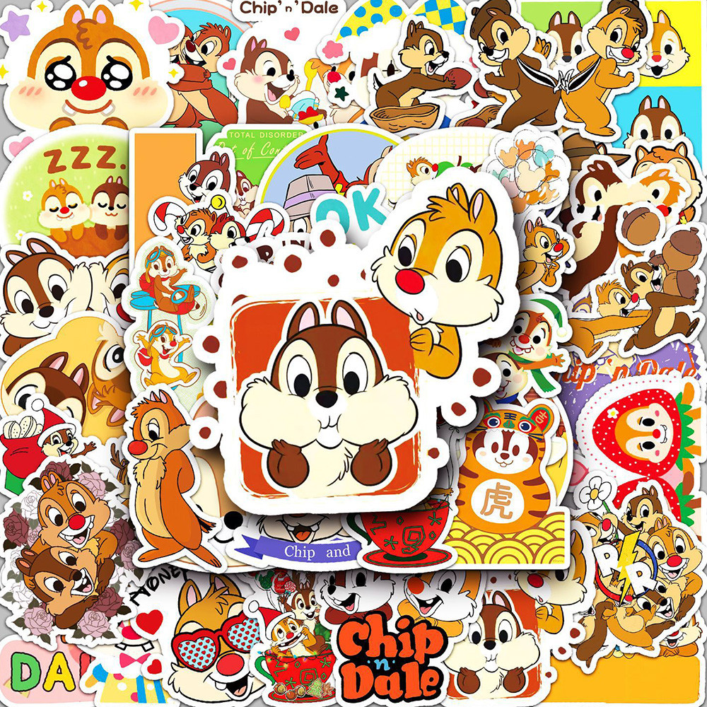 

10/30/50pcs Disney Cartoon Chip 'n' Dale Stickers Kawaii Girls Graffiti Fridge Phone Laptop Diary Kids Cute Sticker Toys Decals