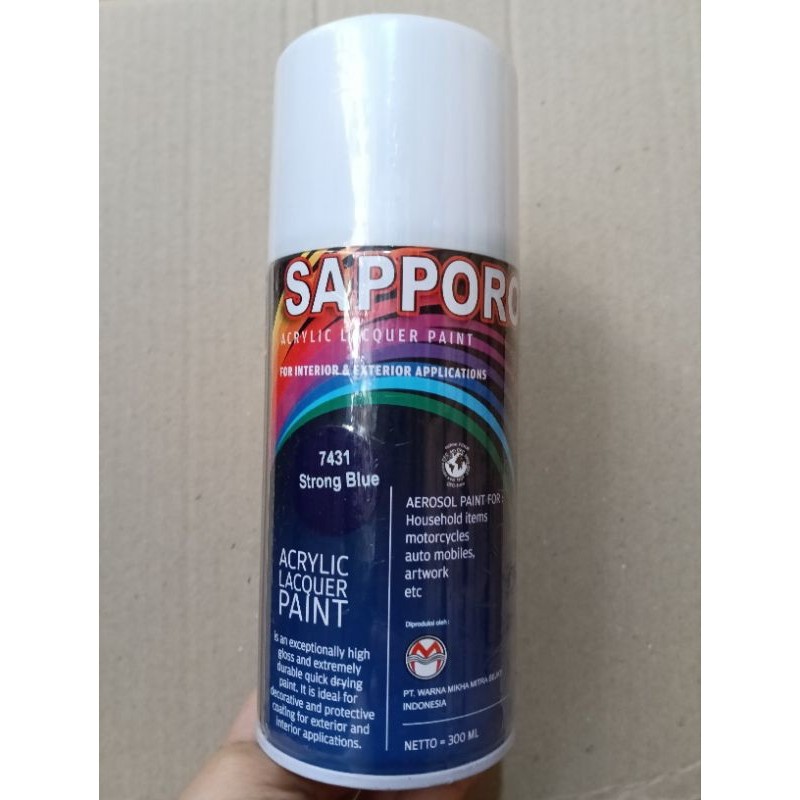 cat spray Pilok  Pilox Sapporo 300ml saporo spray 300ml 7431 strong blue SAPORO 300ML BIRU TUA