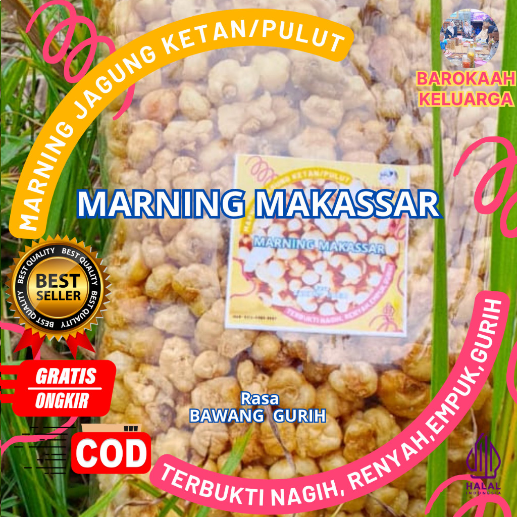 

MARNING SULTAN MILENIAL JAGUNG KETAN SUPER DUPER EMPUK RENYAH GURIH PREMIUM 1 Kg Harga Spesial