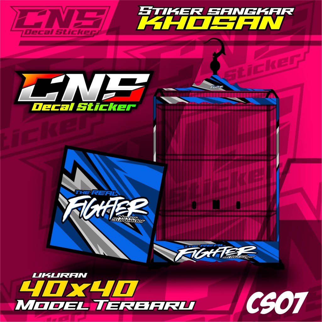 Stiker Decal Sangkar kosan /khosan ukuran 40x40 Sangkar Burung