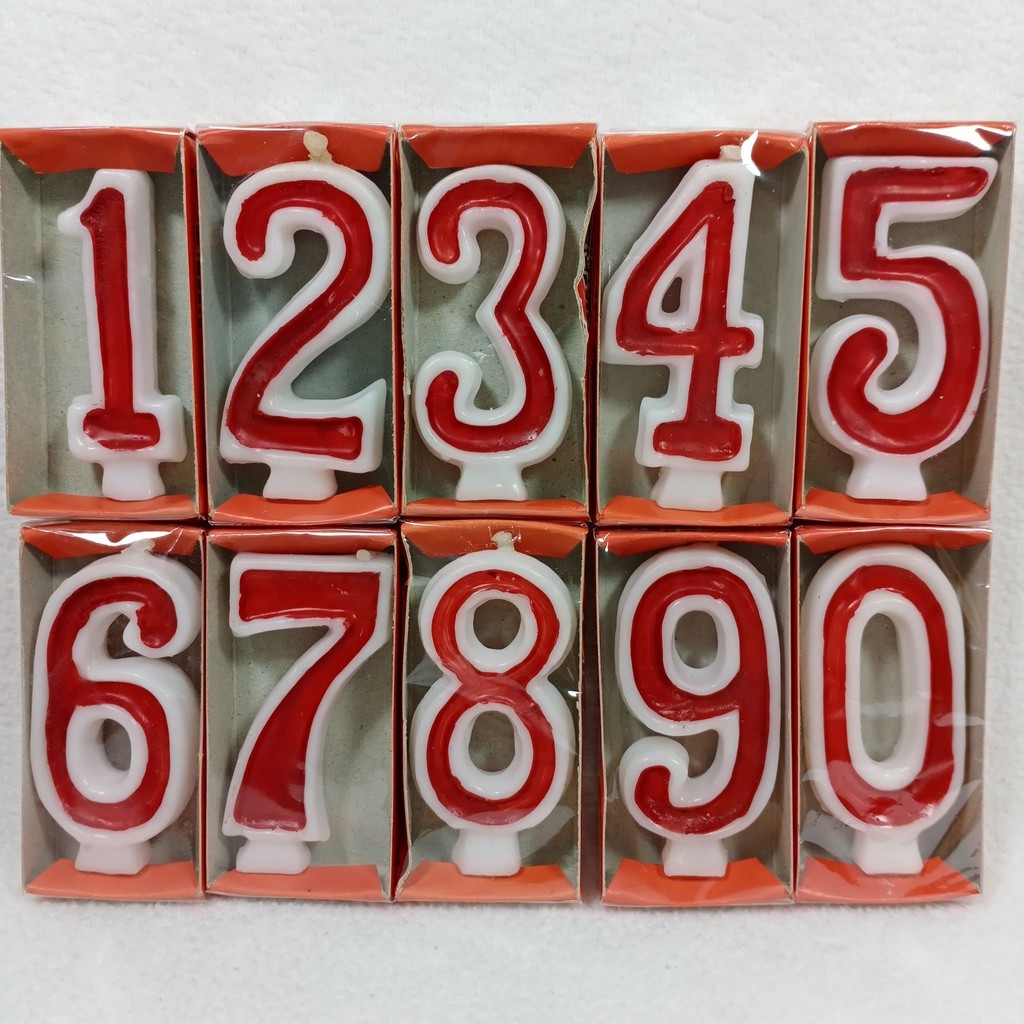 Lilin Angka Merah Putih / Lilin Ultah Merah Putih / Lilin Angka Wina / Souvernir Ultah murah
