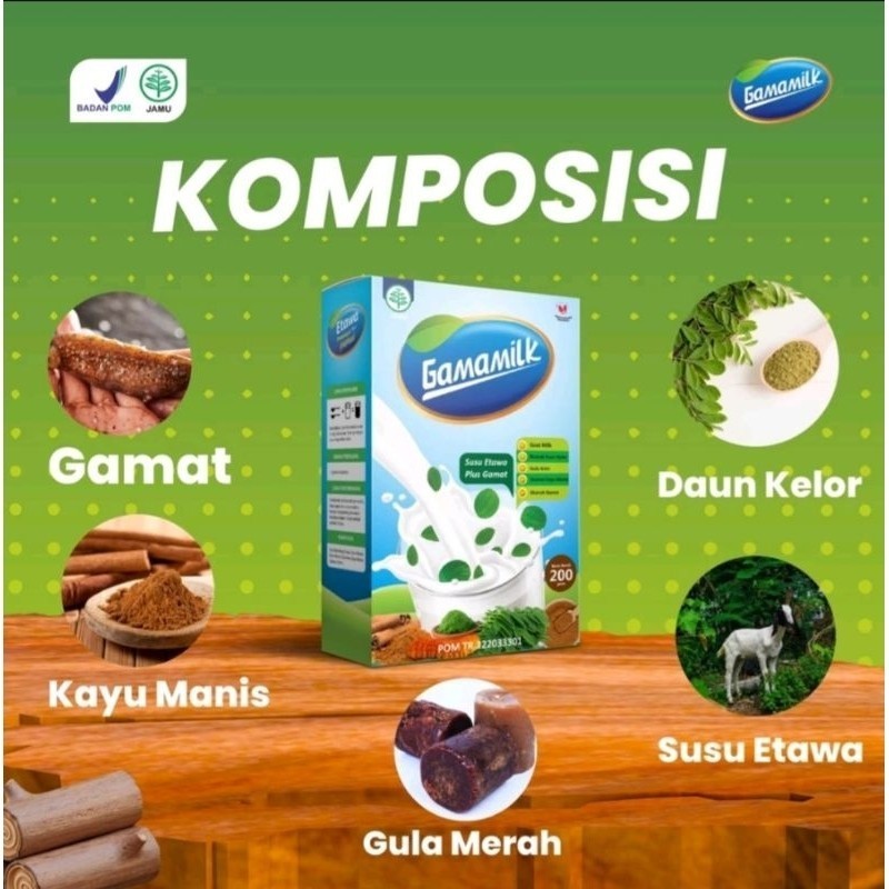 

GAMAMILK, Susu Etawa Plus Gamat, 200gr