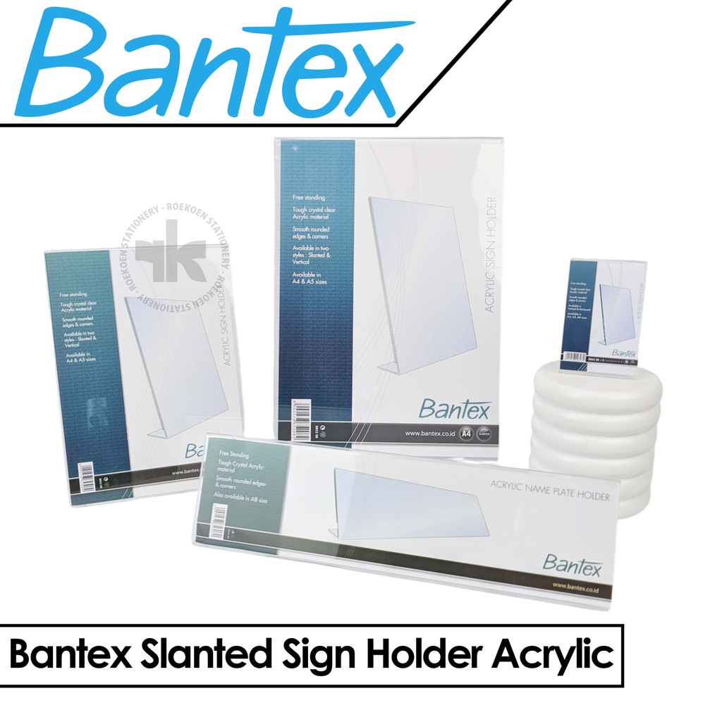 

Bantex Slanted Sign Holder Acrylic A8 Potrait (Edges & Corners) 886208