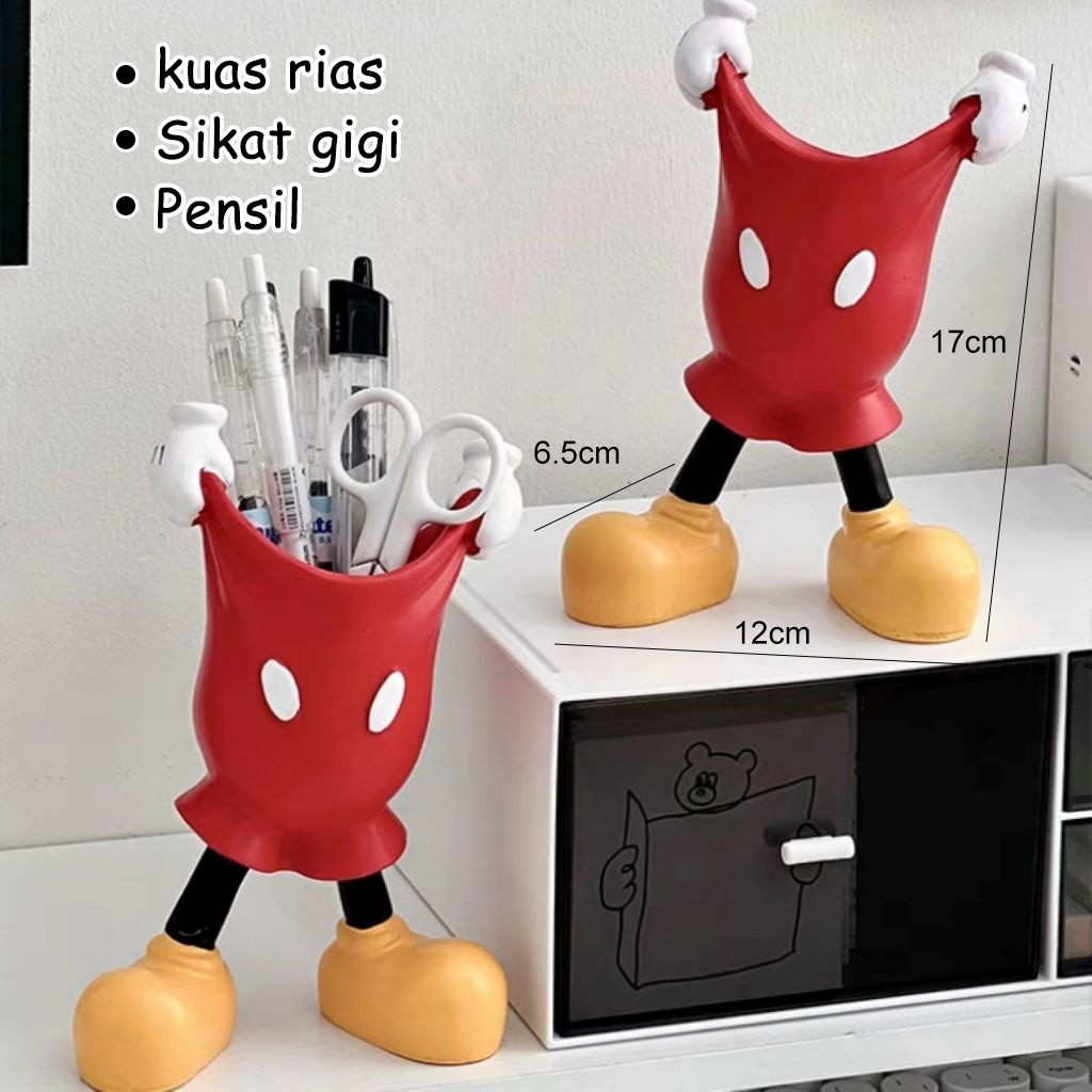 

Stella Wadah pulpen Mickey tempat pensil meja wadah pulpen Mickey lucu dekorasi rumah dudukan pajangan kotak kuas rias wadah pulpen Mickey lucu plastik serbaguna wadah pulpen Mickey lucu