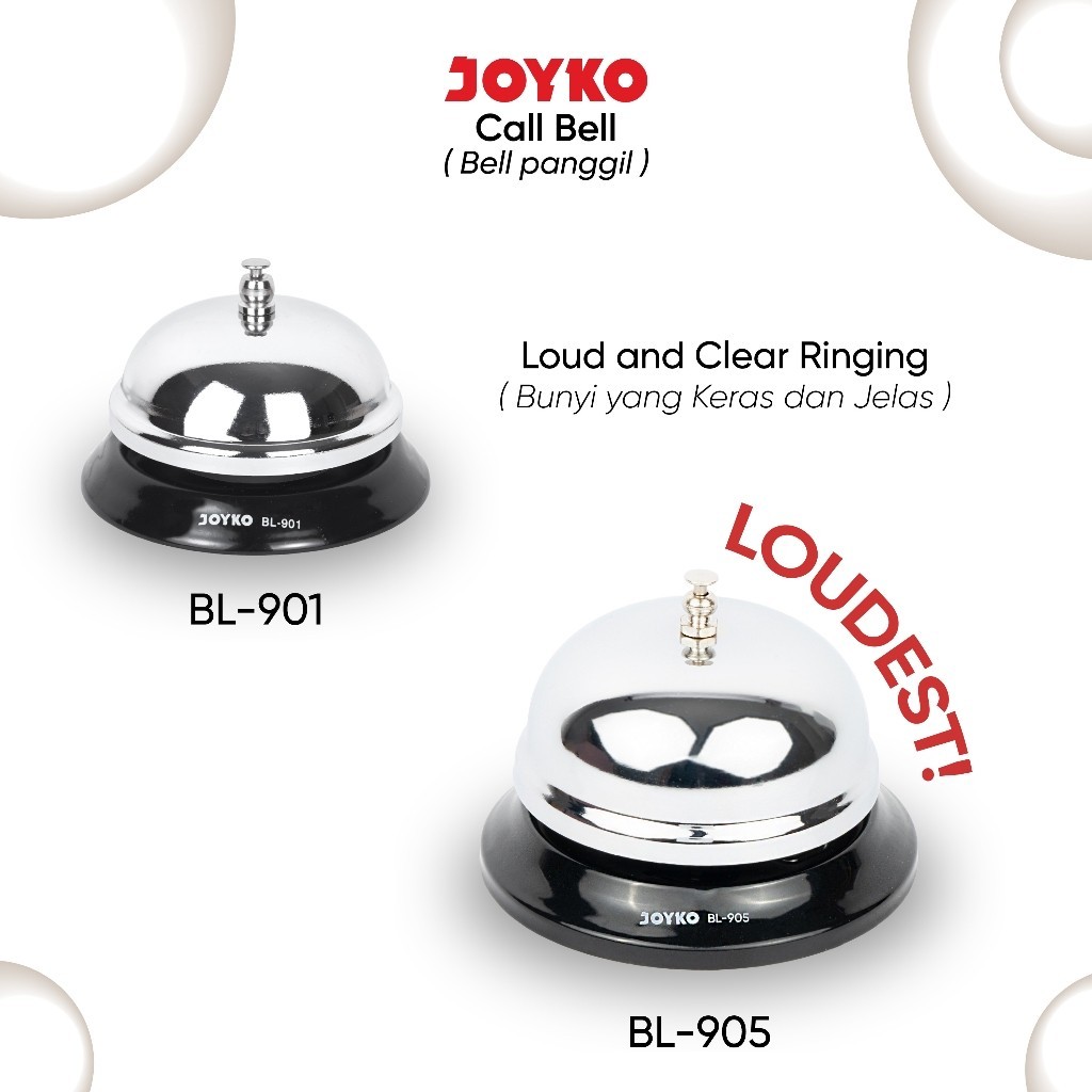 

Bel Meja / Call Bell JOYKO BL-901 BL-905 Desk Bell Restoran Hotel Resepsionis