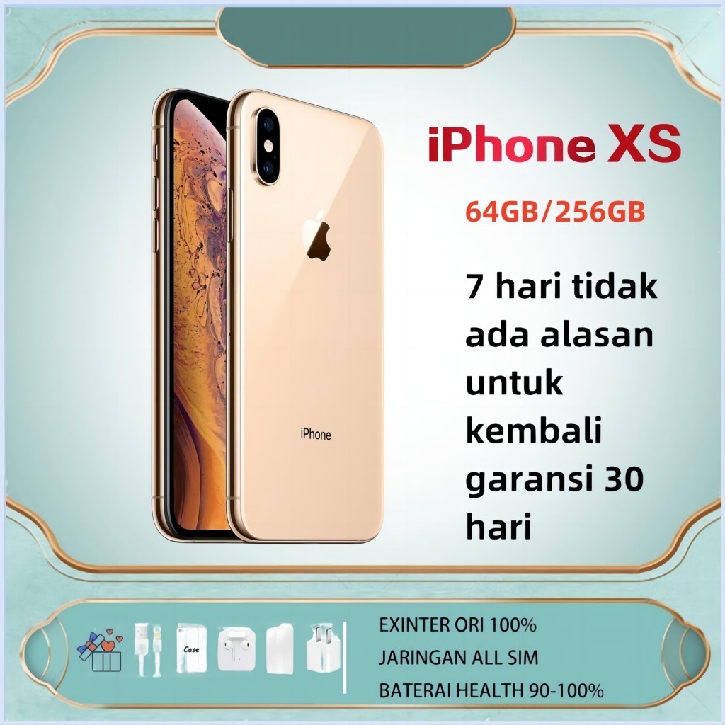 iPhone XS MAX xs 256GB 64GB 100% ORIGINAL MULUS NORMAL FULLSET Kondisi Perfect Garansi 30 hari