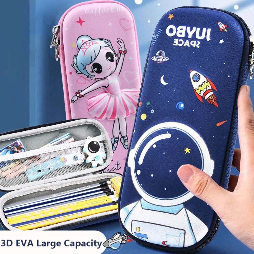 

Large Capacity Pencil Case High Quality EVA 3D Pen Bag Waterproof Stationery Organizer Girls Boys