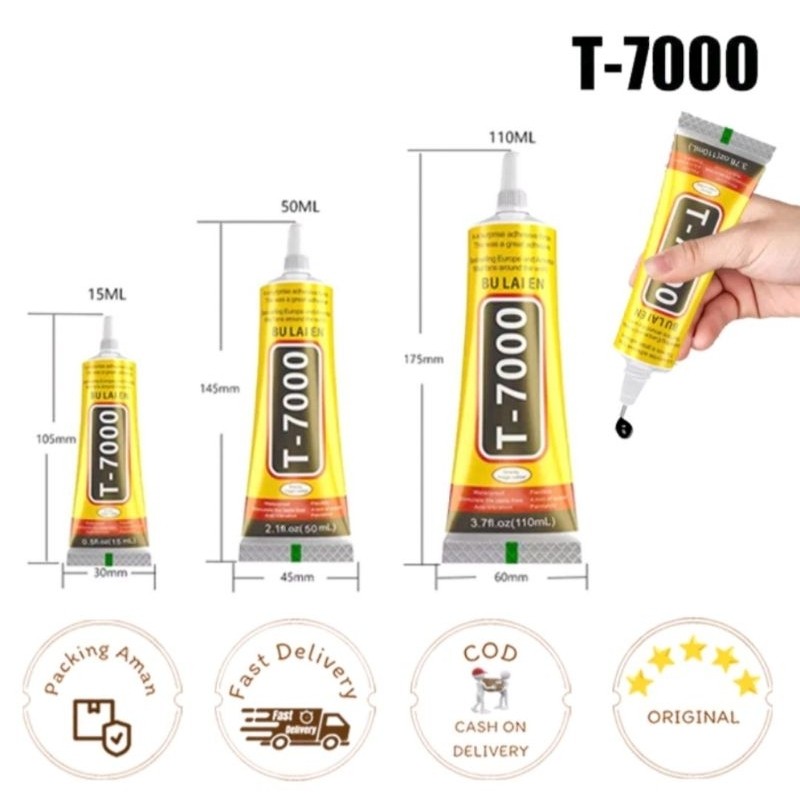 

Original LEM T7000 WARNA HITAM LEM HANDPHONE SERBAGUNA