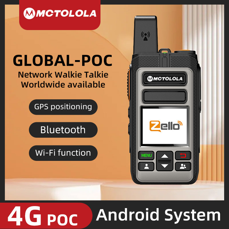 MOTOLOLA Zello Wilkie Talkie 4G 3G 2G, SIMcard Android, WiFi network, remote rao, 8000km, POC global