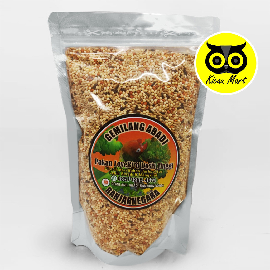 GAL KICAU MART PAKAN GEMILANG ABADI BANJARNEGARA MAKANAN BURUNG LOVEBIRD LOVE BIRD MILLET MILET