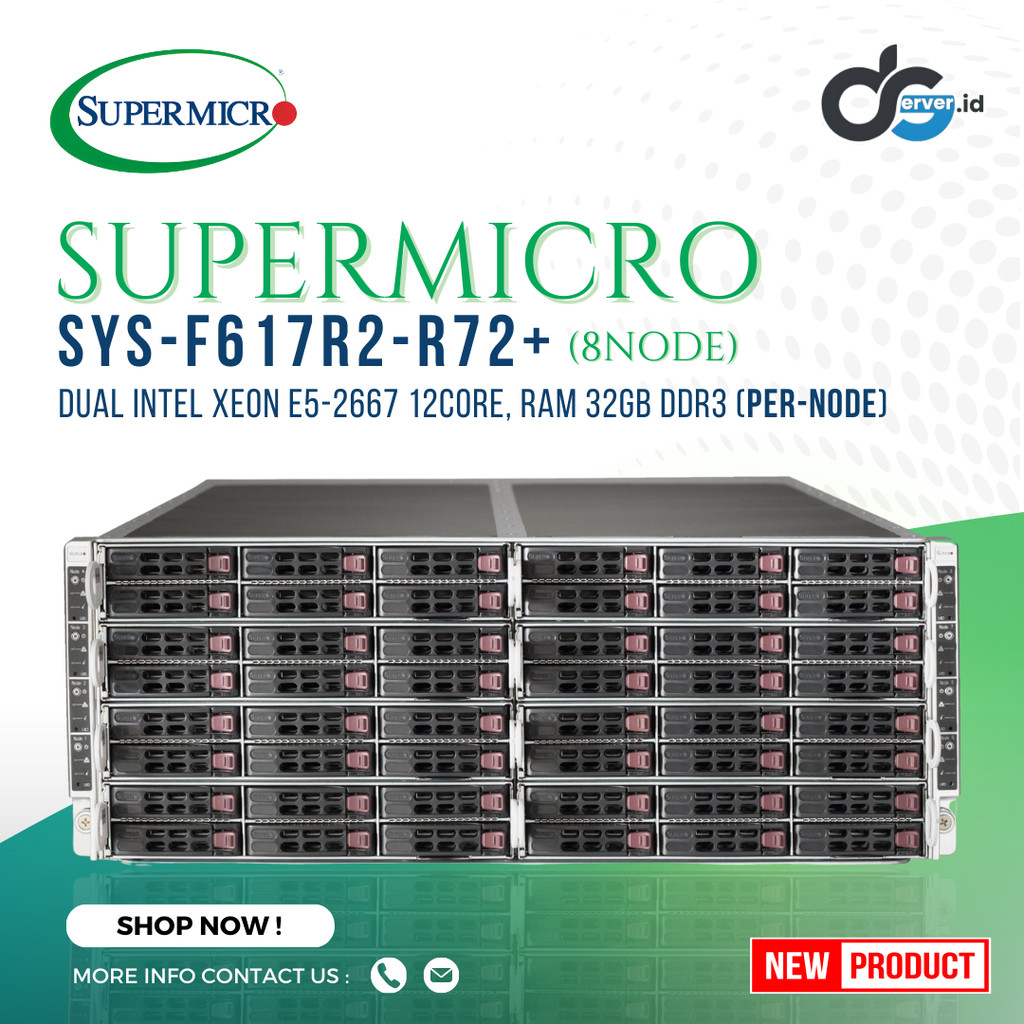 Server Supermicro SuperServer SYS-F617R2-R72+ nutanix 8Node