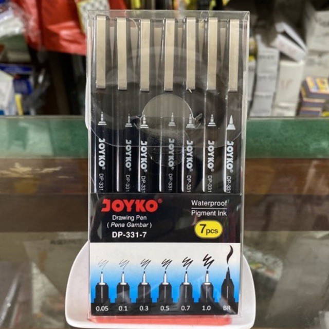 

Pulpen Gambar Drawing Pen DP-331-7 Pena set isi 7 pcs Joyko