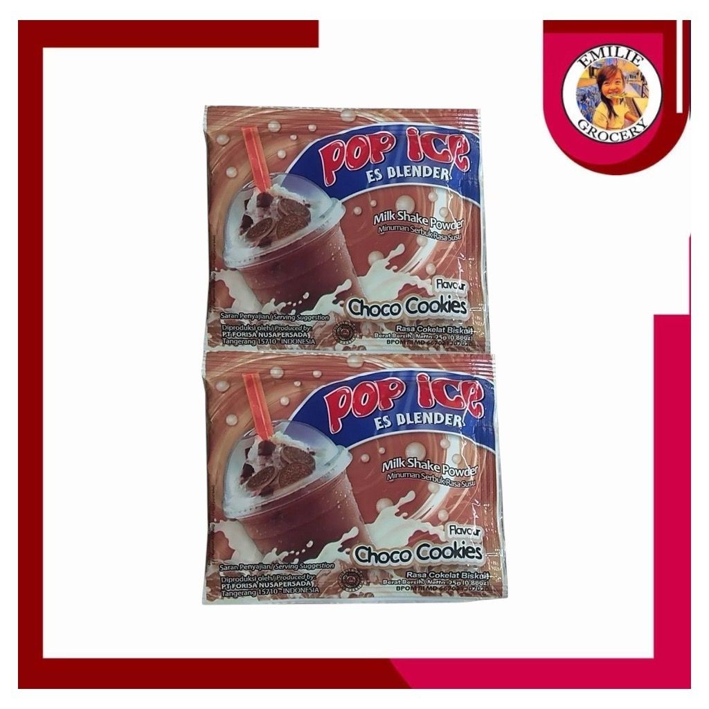 

Pop Ice Es Blender Coklat Biskuit Renceng 10 Pcs Sachet 25gram 25 gr