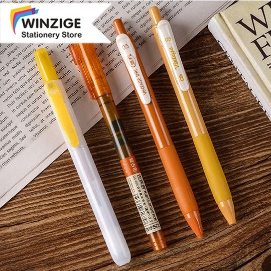 

Winzige 4pcs 0.5mm Gel Pens Retractable Pena Highlighter Color Pen Set Lucu Pen Mekanik Alat Tulis Pena Gel Pulpen Coloring Markers