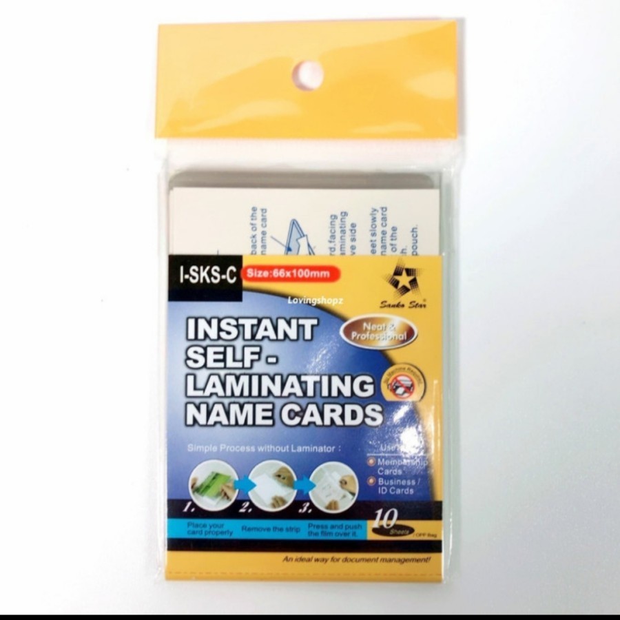 

INSTANT SELF Laminating name card plastik laminating kartu tanpa mesin