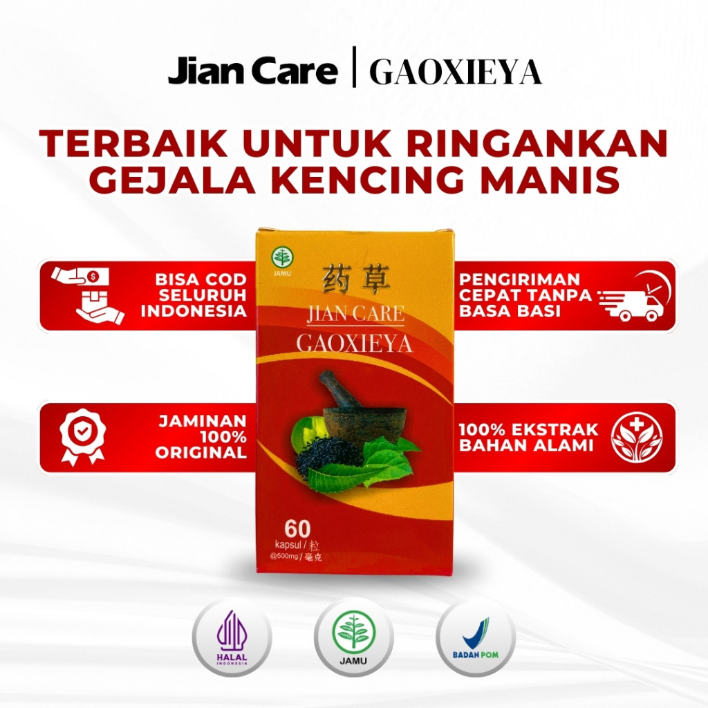 Jian Care Gaoxieya - Obat Herbal Untuk Meredakan Diabetes & Kencing Manis