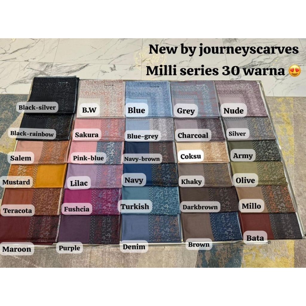 HIJAB MILLI SERIES JOURNEY SCARVES JOURNEY KW NON PLAT