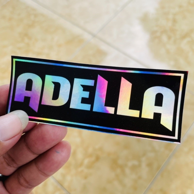 Cetak Kilat - Stiker Hologram Adella AMC - Vynil Anti Air Ramayana Dhehan