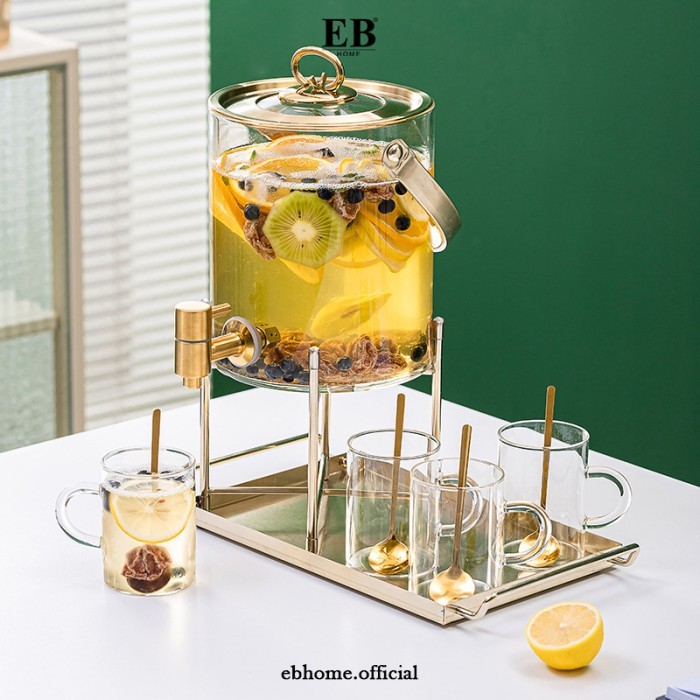 Water Dispenser Glass Set Teko Air Kaca Welcome Drink Party
