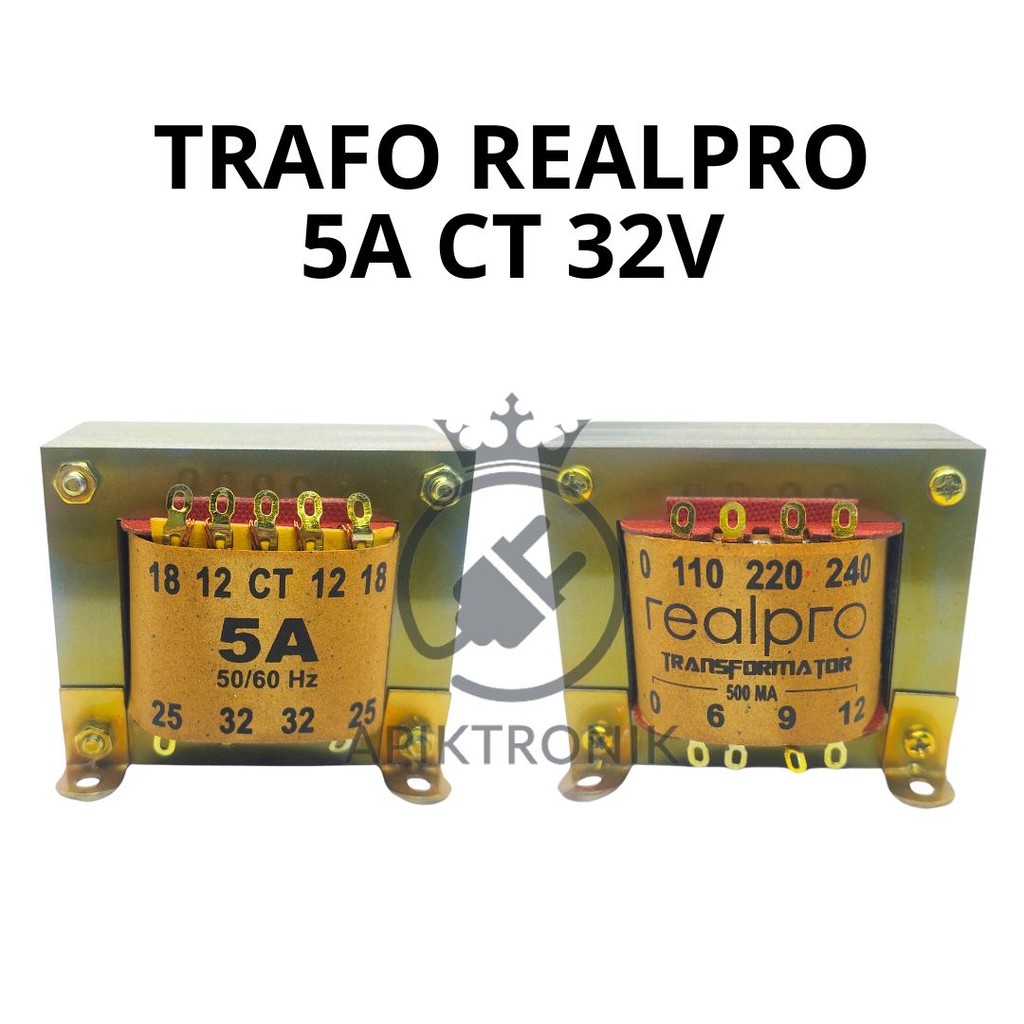 TRAFO REALPRO 5A CT 32V TEMBAGA 5 AMPER CT 32 VOLT 5A CT 32V REALPRO