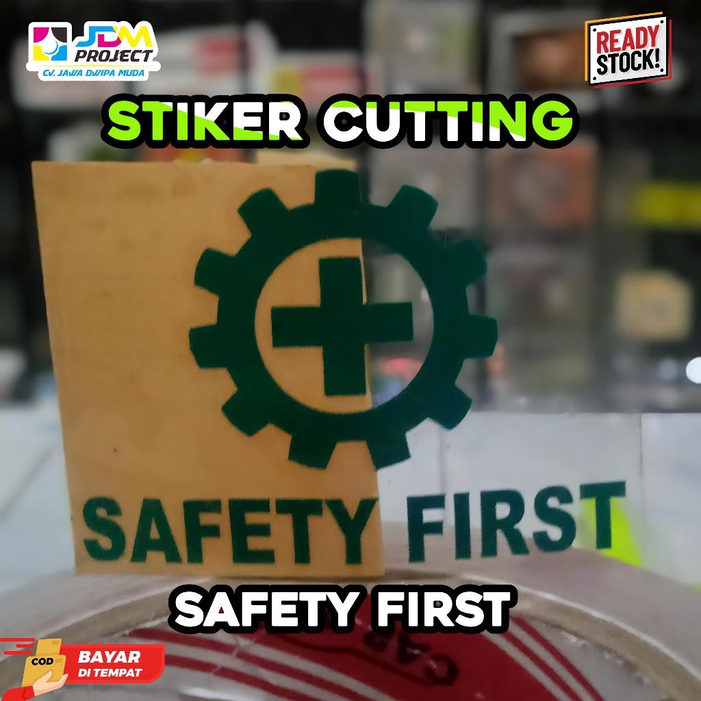 Cetak Kilat CUSTOM STIKER CUTTING SAFETY HELM PROYEK