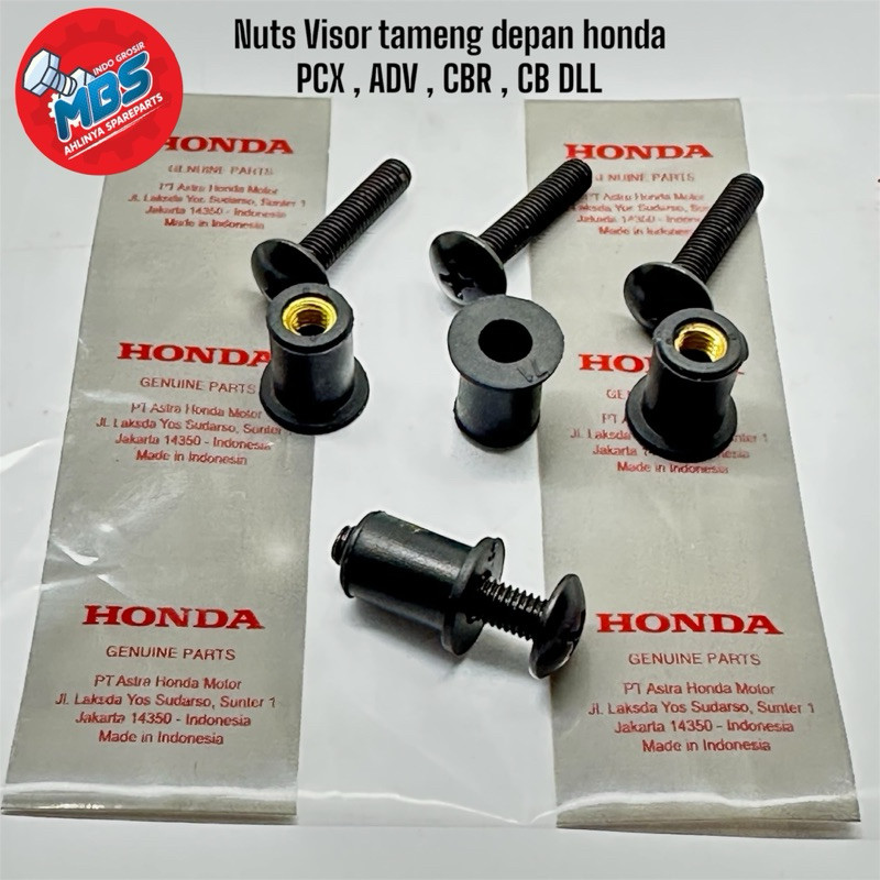 ORIGINAL Nut Cowl Set M5 x 0.8 Mur Karet Dudukan Baut Visor CB CBR 150 R CBR 250 R LED TIGER