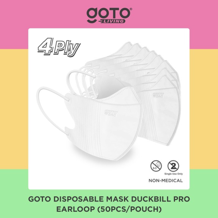 Goto DB 4 Pro Masker Duckbill Mask 4 Ply Facemask Earloop Warna 4Ply - LADY PINK