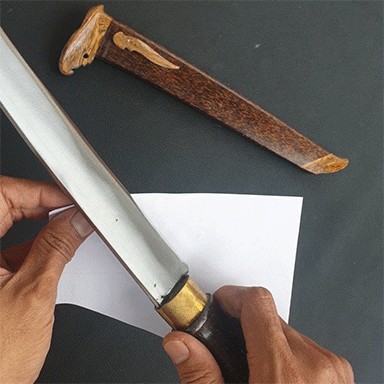 golok sembelih baja per super tajam kayu aren